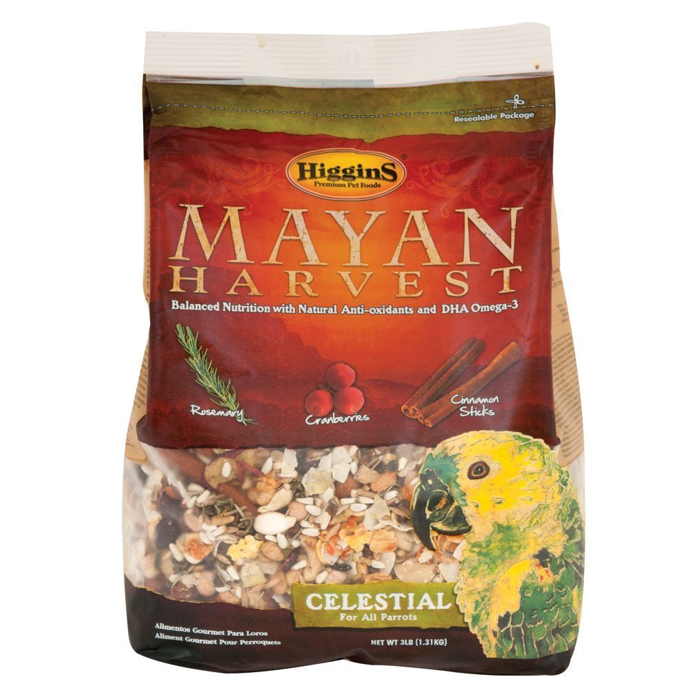 Higgins Mayan Harvest Celestial para loros con canela y frutos, dieta equilibrada