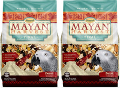 Alimento para loro Higgins Mayan Harvest Tikal, empaque de dos paquetes, fácil de almacenar y alimentar.