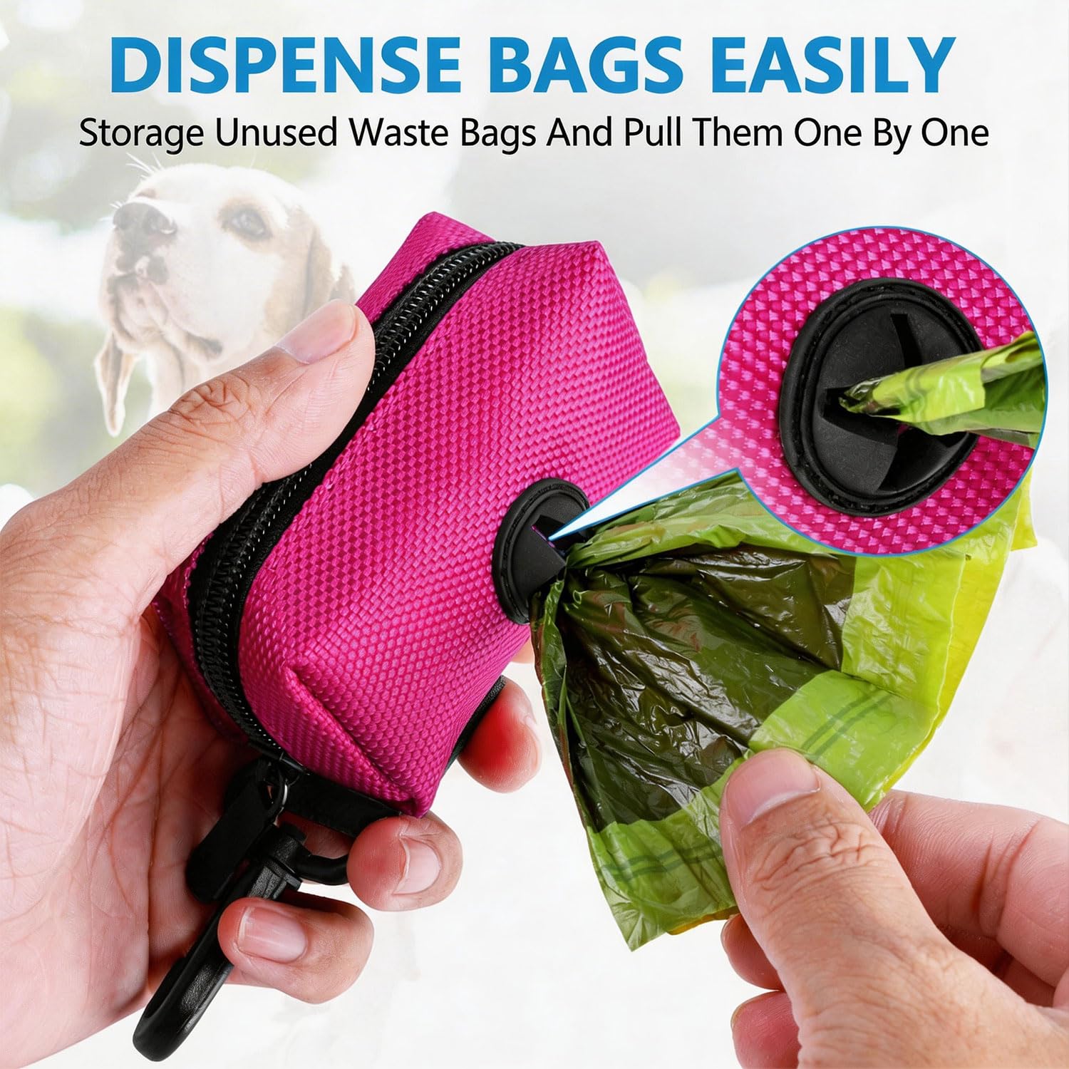 Hilihali portabolsas para perro rosa en tela Oxford resistente.