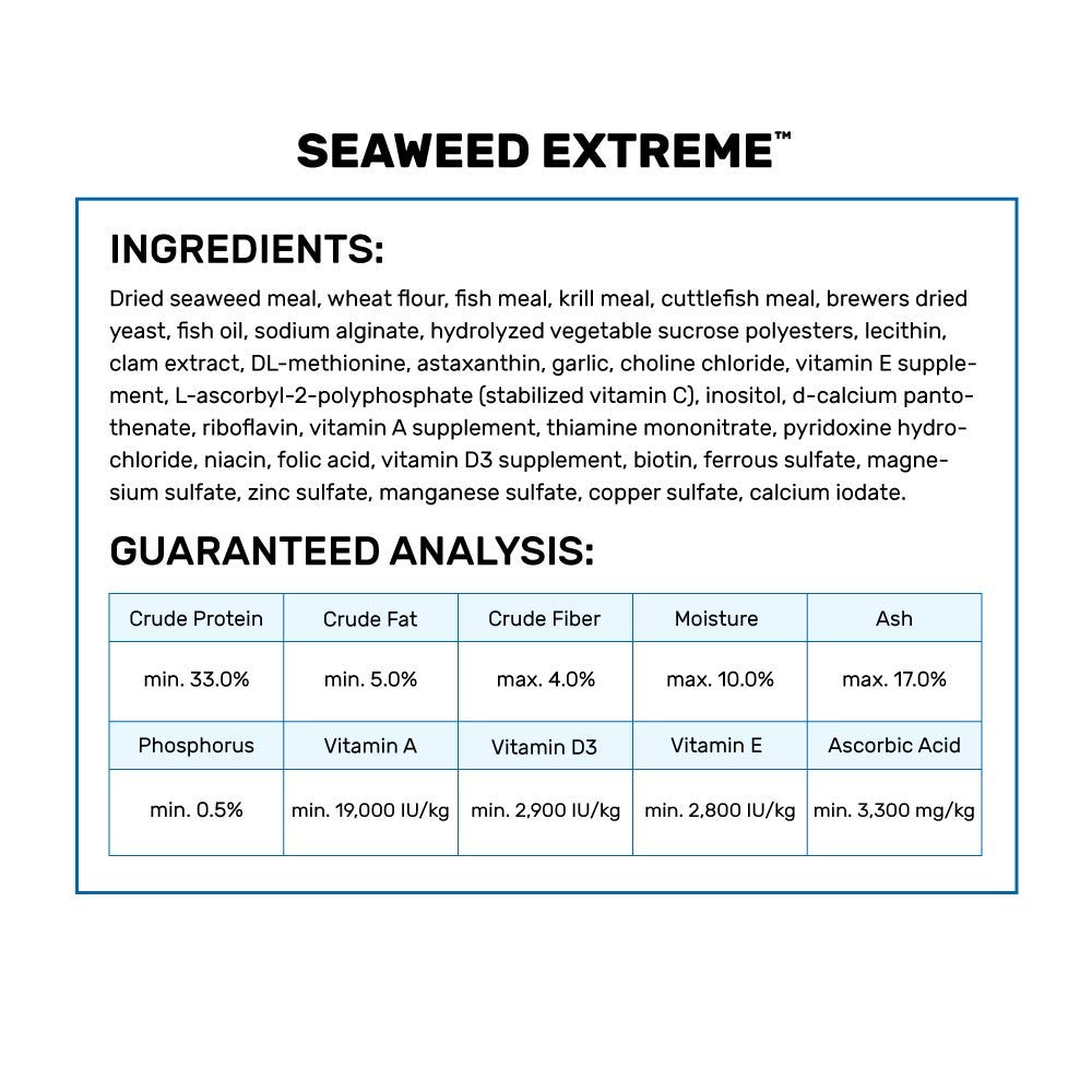 Hikari Alga Marina Extrema: envase con mezcla de nutrientes.