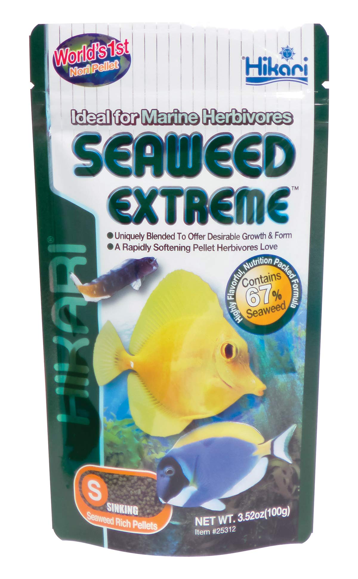 Producto Hikari algas-extremas en envase seguro para acuario.