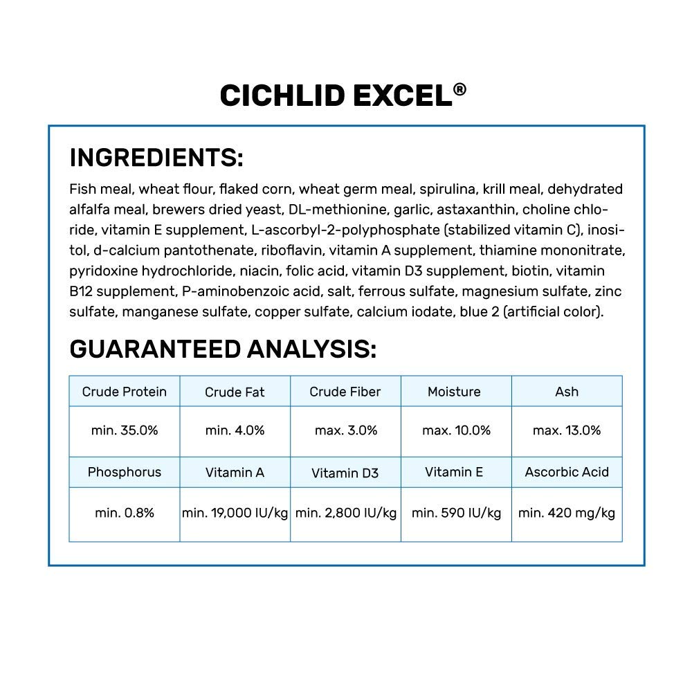 Hikari Cichlid Excel espirulina pura para color y nutrición
