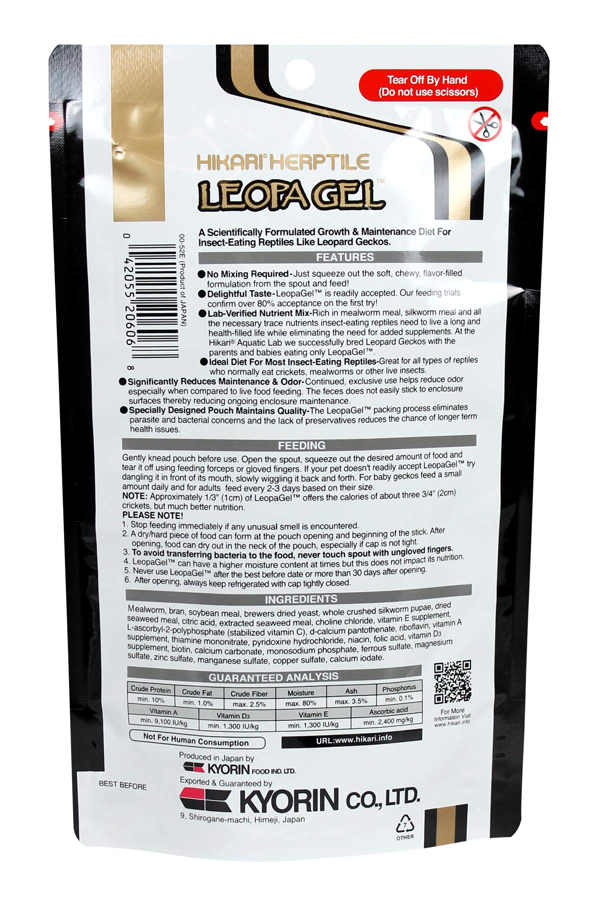 Hikari LeopaGel: textura suave y homogénea, fácil de aplicar.