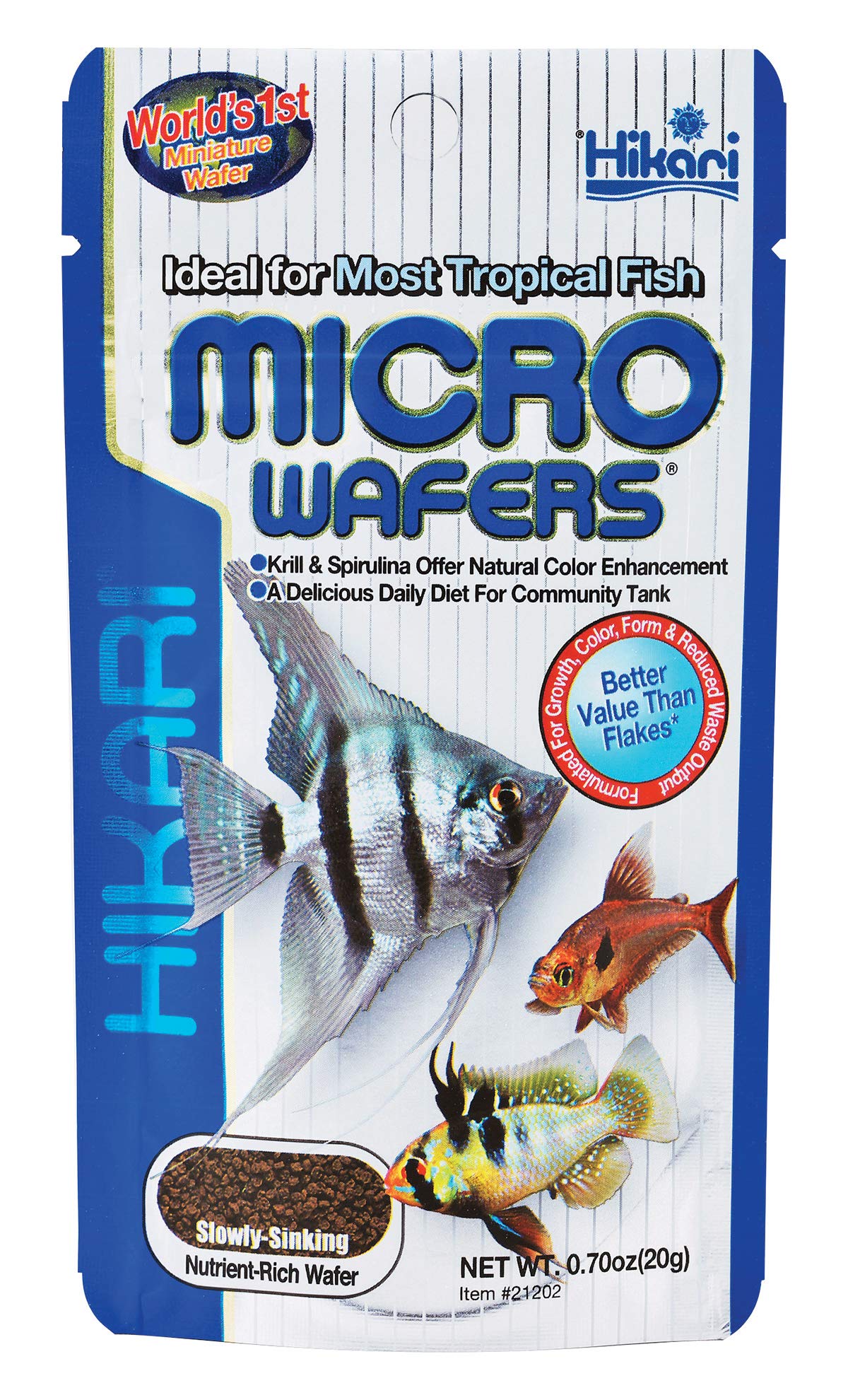Hikari Micro Wafers: empaque frontal para una selección rápida.