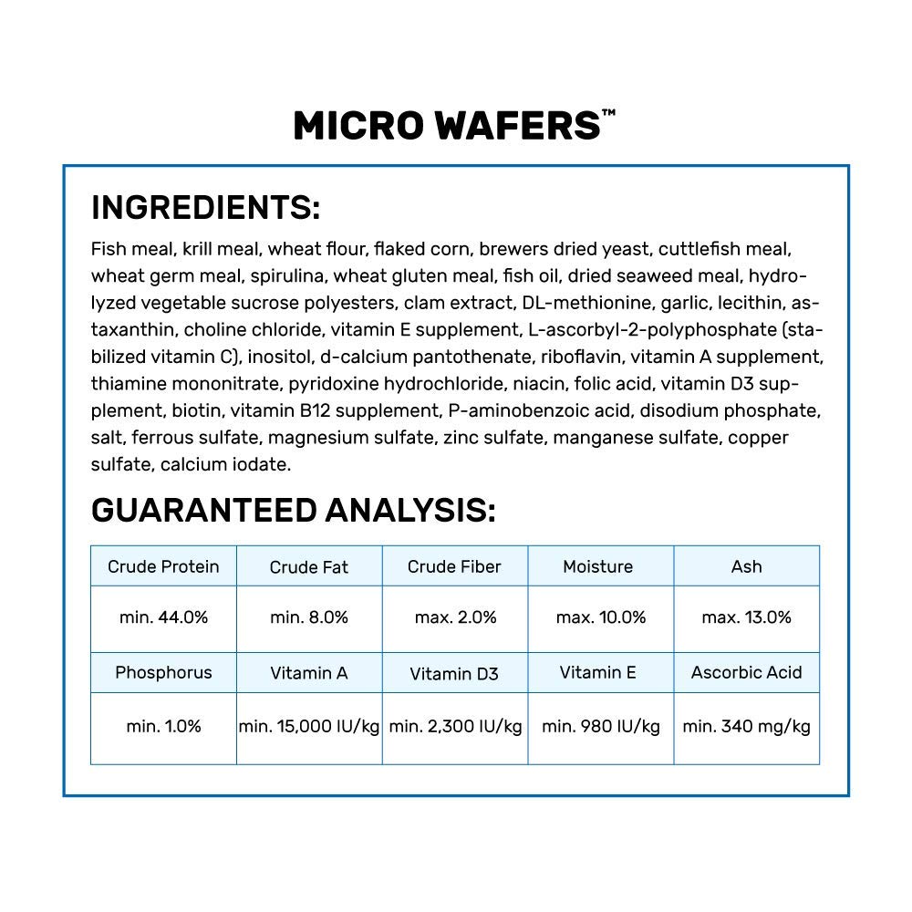 Hikari Obleas Micro, pellets visibles, favorecen crecimiento y nutrición.