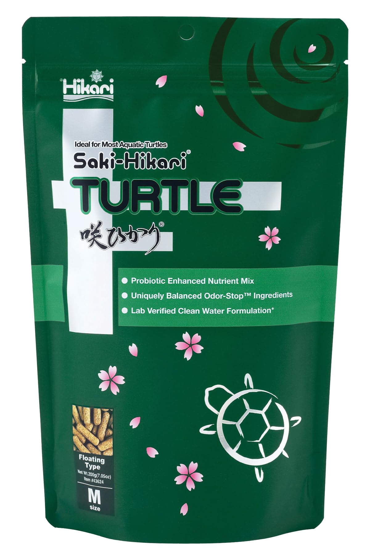 Hikari Saki-Turtle palitos en empaque negro, fácil almacenamiento