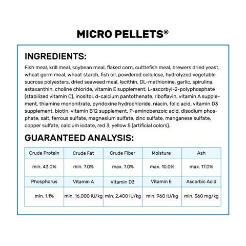 Pellets coloreados de Hikari para mejor visibilidad y consumo