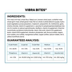 Hikari Vibra Bites contiene gusanos de harina para sabor y aceptación.