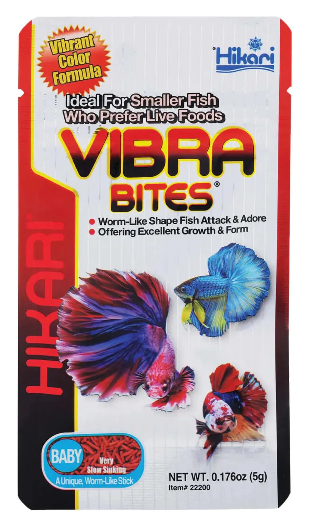 Hikari Vibra Bites pellets para peces tropicales, realce de coloración con ingredientes selectos