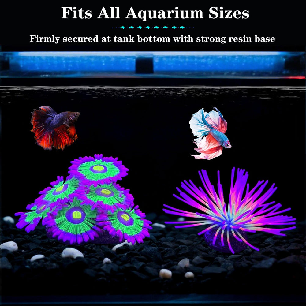 HIKTQIW coral de silicona para acuario en tonos rosados