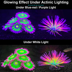 HIKTQIW planta de silicona suave para acuario, aspecto natural
