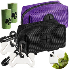 Dispensador Hilihali para bolsas de basura caninas, vista frontal, extracción fácil de bolsas.