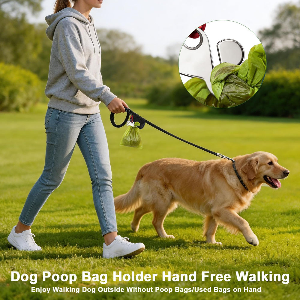 Hilihali dispensador de bolsas para perro con clip para correa.