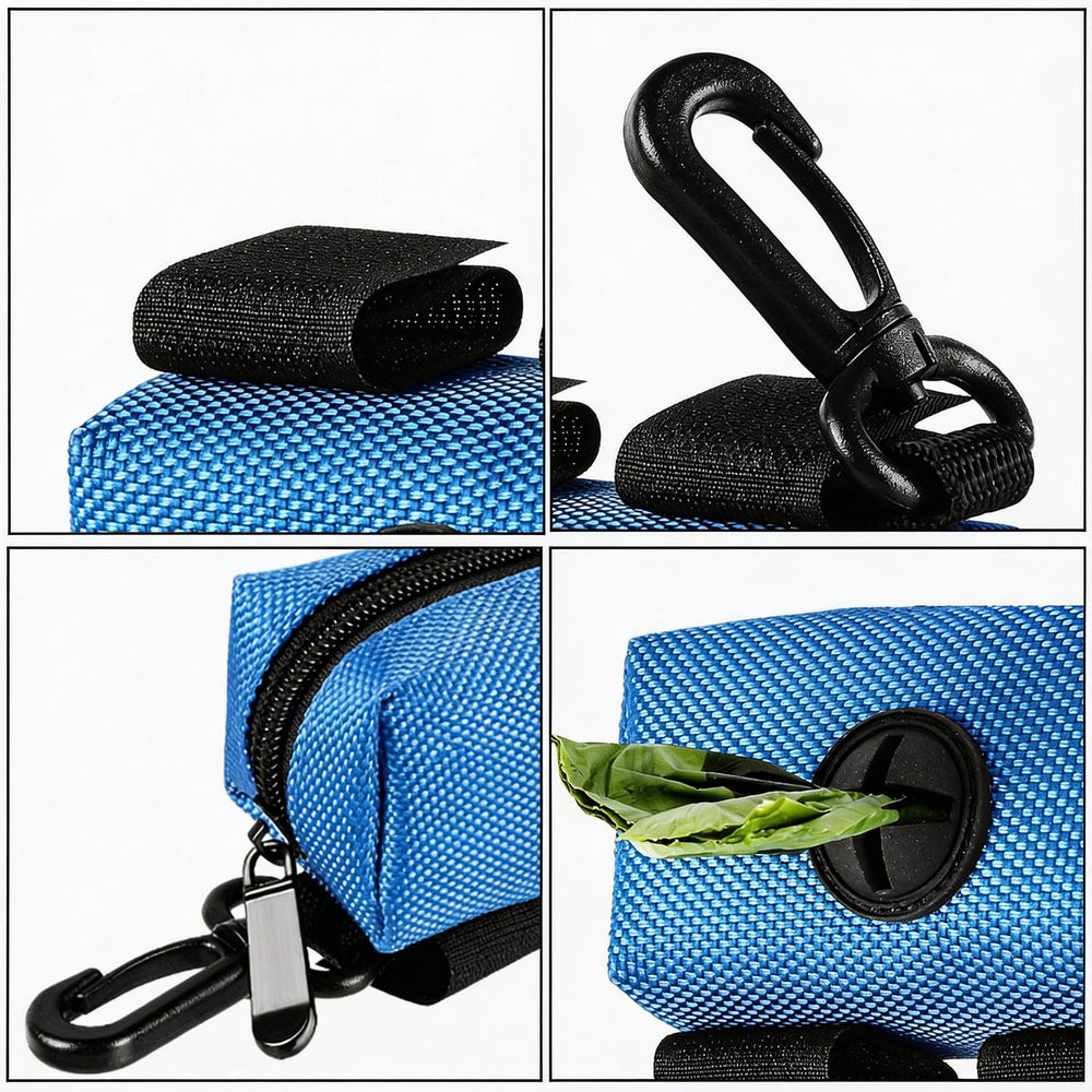 Hilihali Dispensador de bolsas para perros, detalle de cremallera, acceso rápido