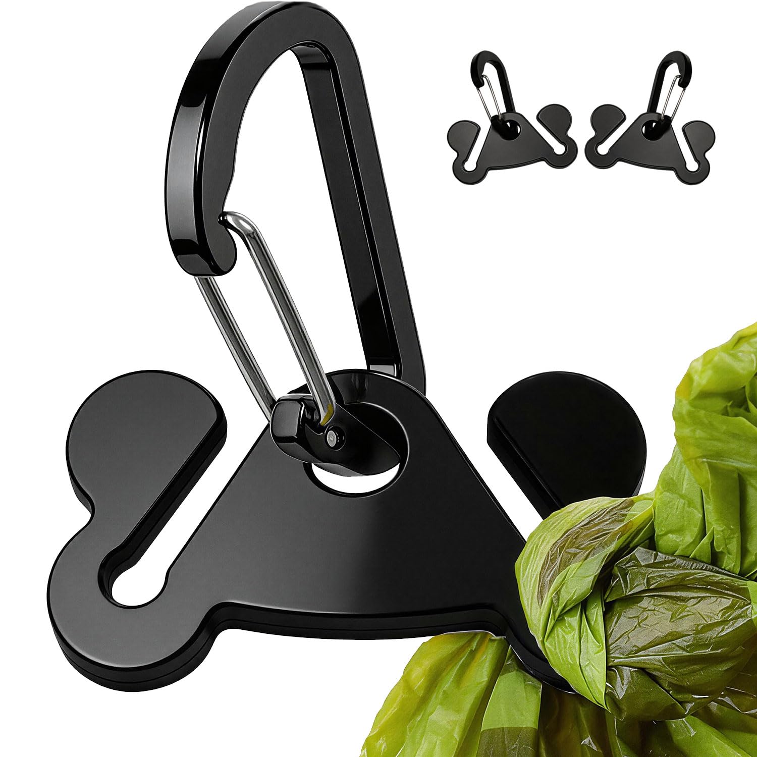 Hilihali portabolsas para perro dispensador con correa negro, ideal para paseos sin manos