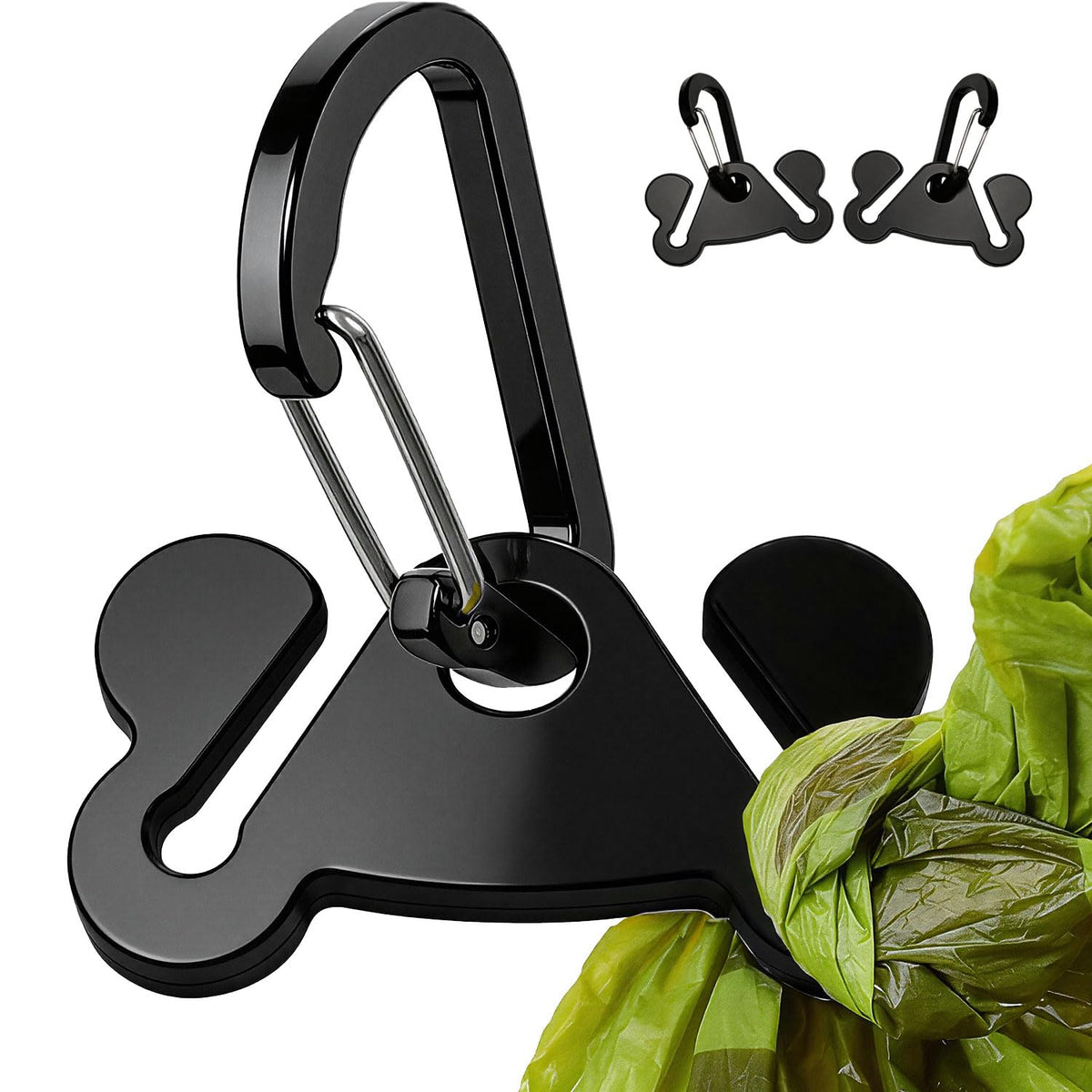 Hilihali portabolsas para perro dispensador con correa negro, ideal para paseos sin manos