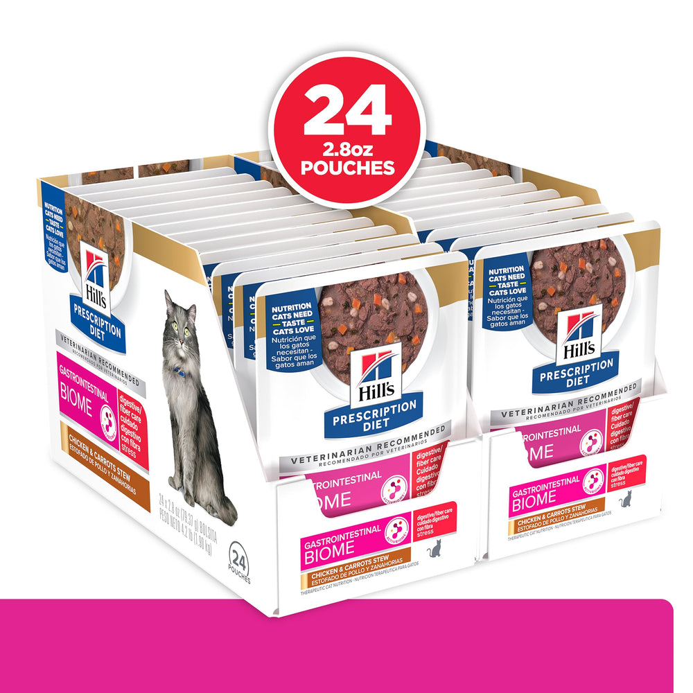 Hill's Prescription Diet Bioma Digestivo Estrés Gato, textura suave para comer fácilmente