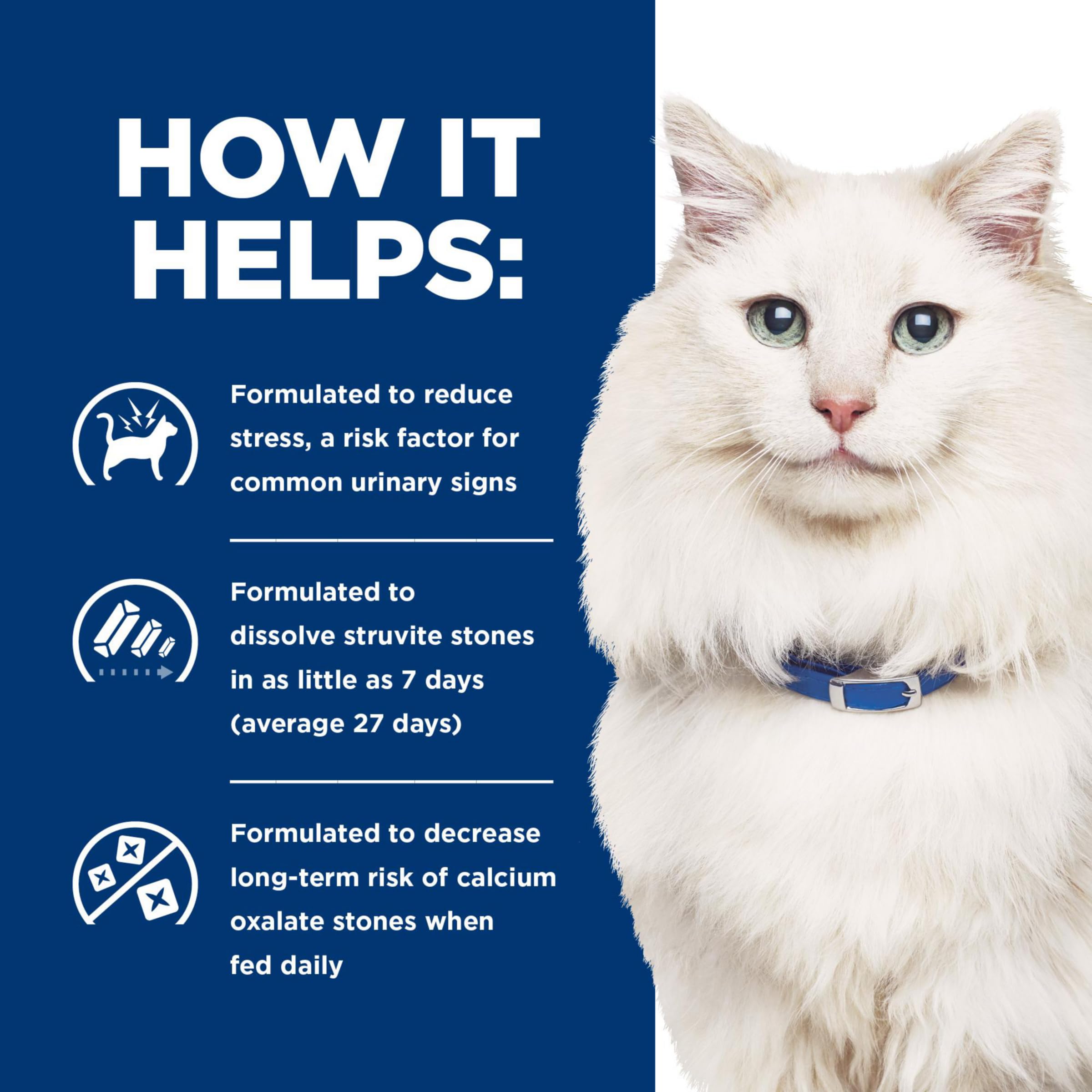 Hill's Prescription Diet c/d Multicare Stress, puede ayudar a disolver piedras de estruvita en gatos