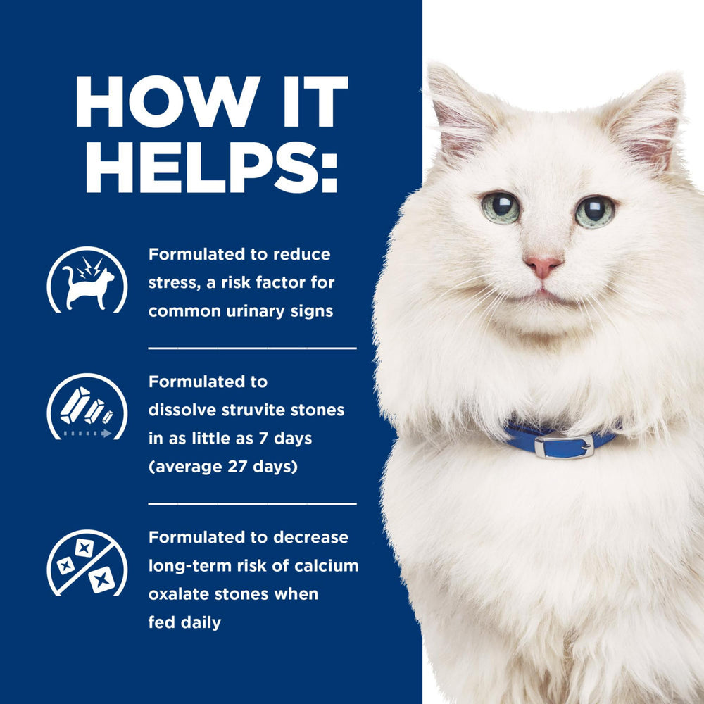 Hill's Prescription Diet c/d Multicare Stress, puede ayudar a disolver piedras de estruvita en gatos