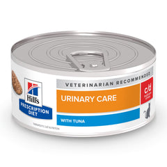 Hill's c/d Multicare Stress para gatos, lata de atún, apoyo urinario.