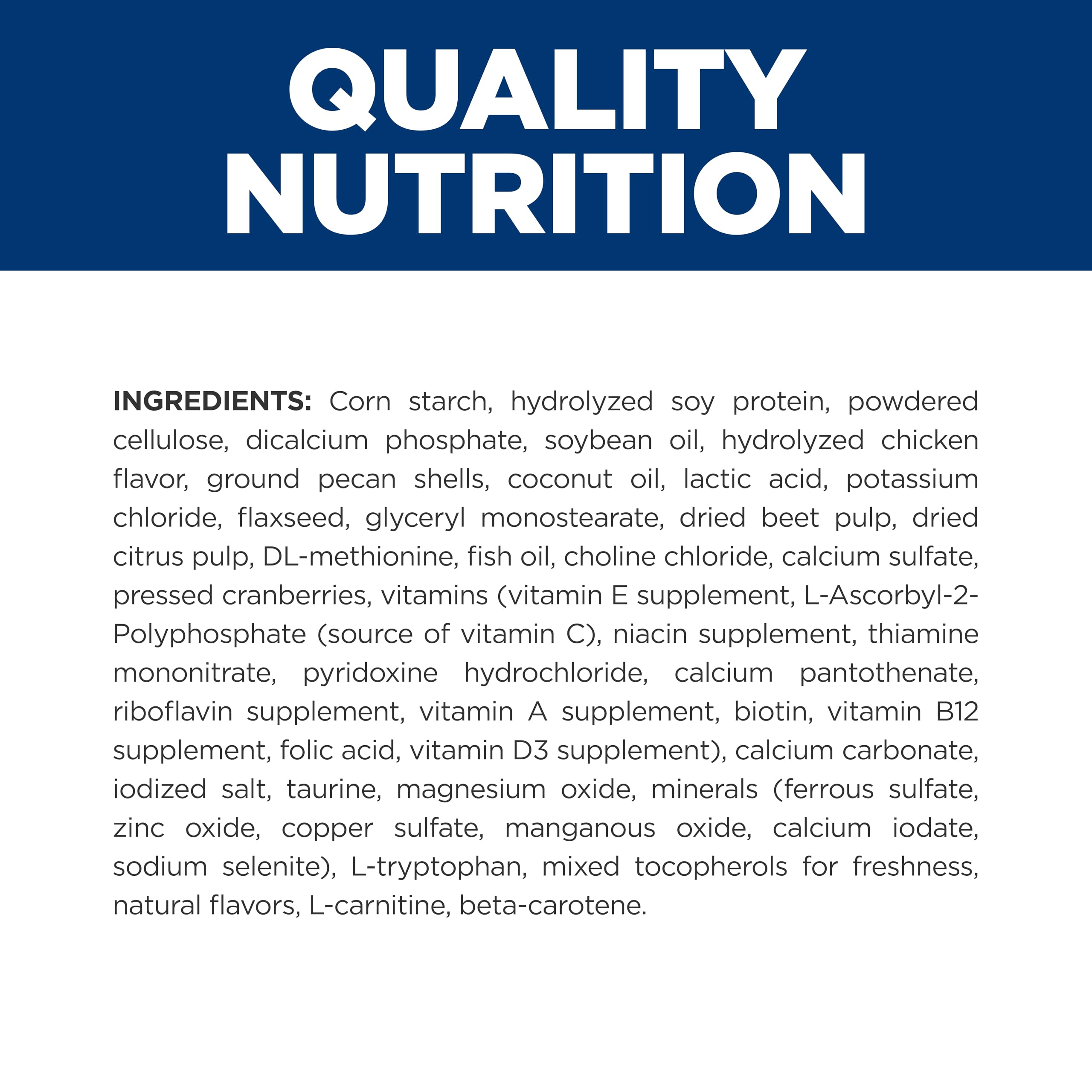Producto hecho en Estados Unidos con ingredientes globales para Hill's z/d.