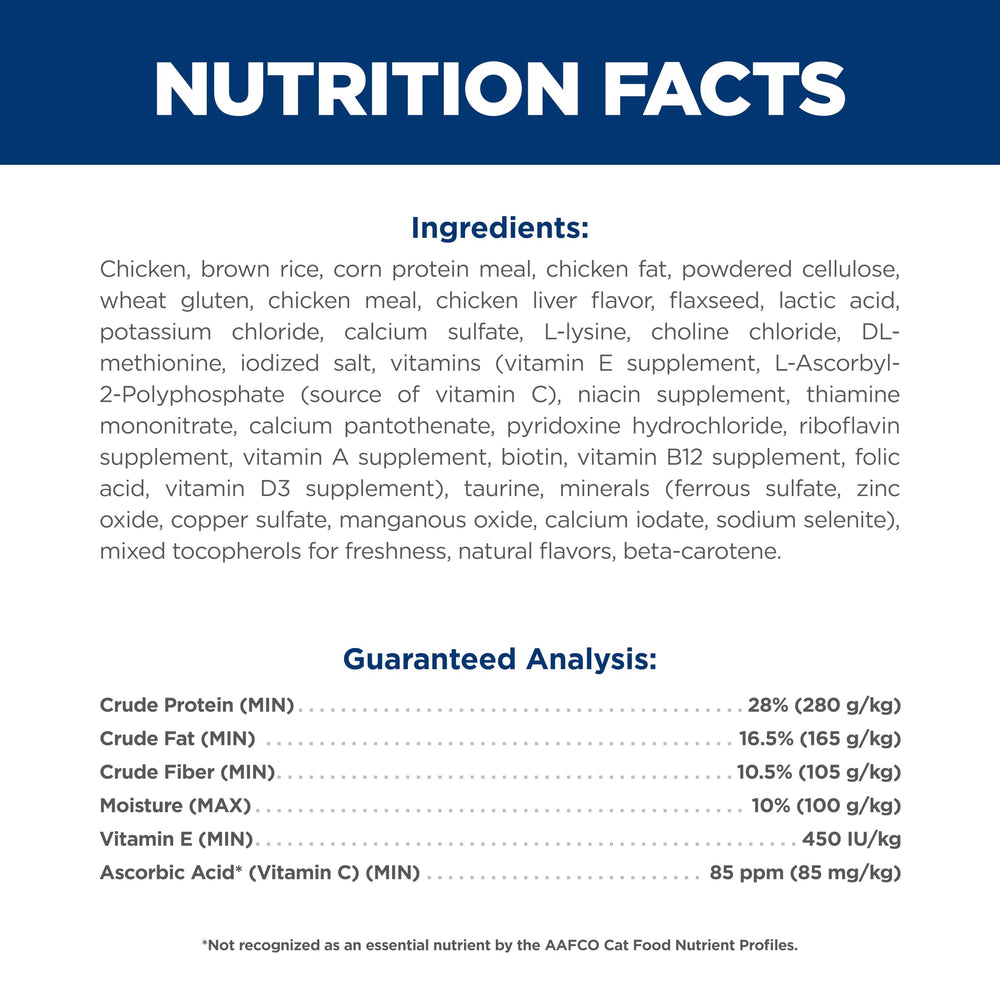 Hill's Science Diet Adulto Oral Care ingredientes naturales y aminoácidos.