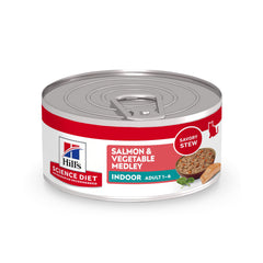 Hill's Science Diet Gato Adulto Interior con salmón y verduras: opción sabrosa para equilibrio nutricional.