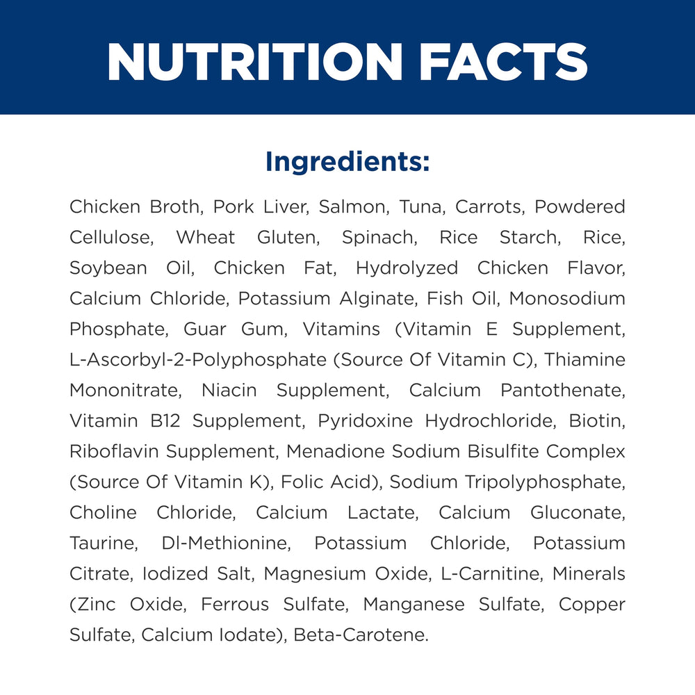 Hill's Science Diet Ingredientes naturales con vitaminas y aminoácidos.