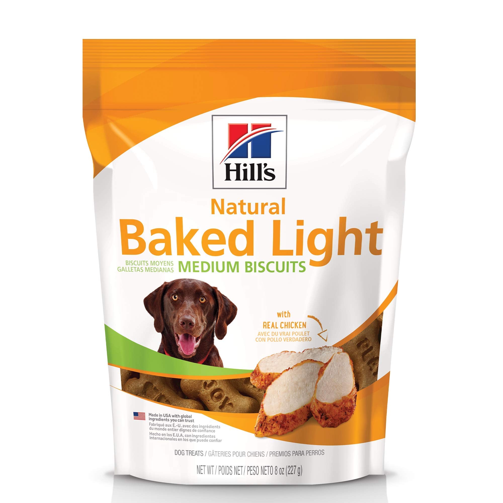 Hill's galletas horneadas ligeras con pollo para entrenamiento suave.