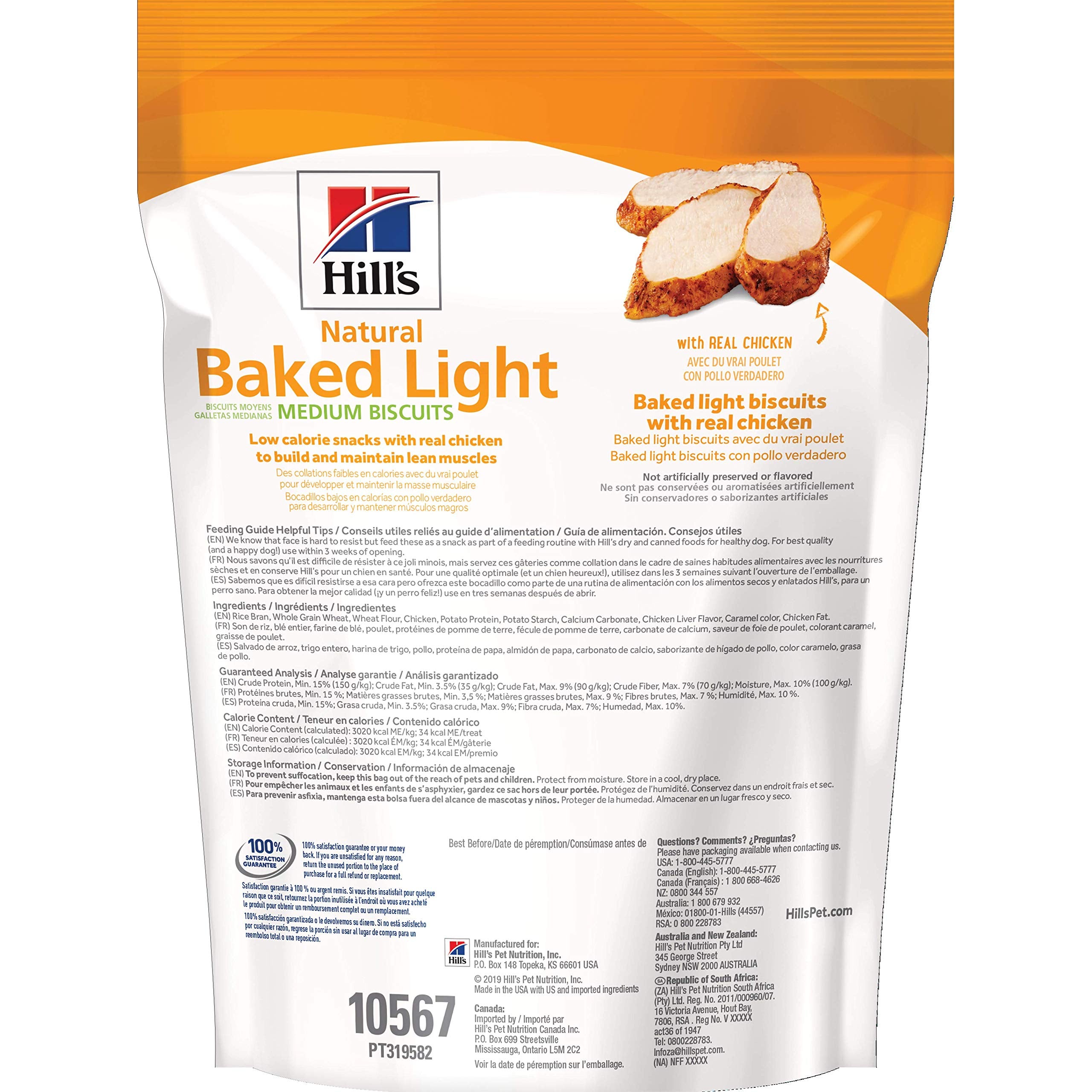 Hill's galletas con sabor a pollo, snack saludable para perros.