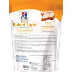 Hill's Natural Baked Light Biscuits galletas horneadas para perros, sin conservantes artificiales.
