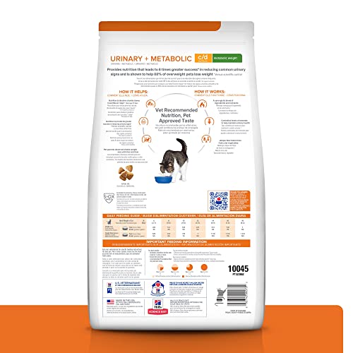 Hill's Prescription Diet CD Metabolic Urinary: croquetas-gato favorecen saciedad entre comidas.