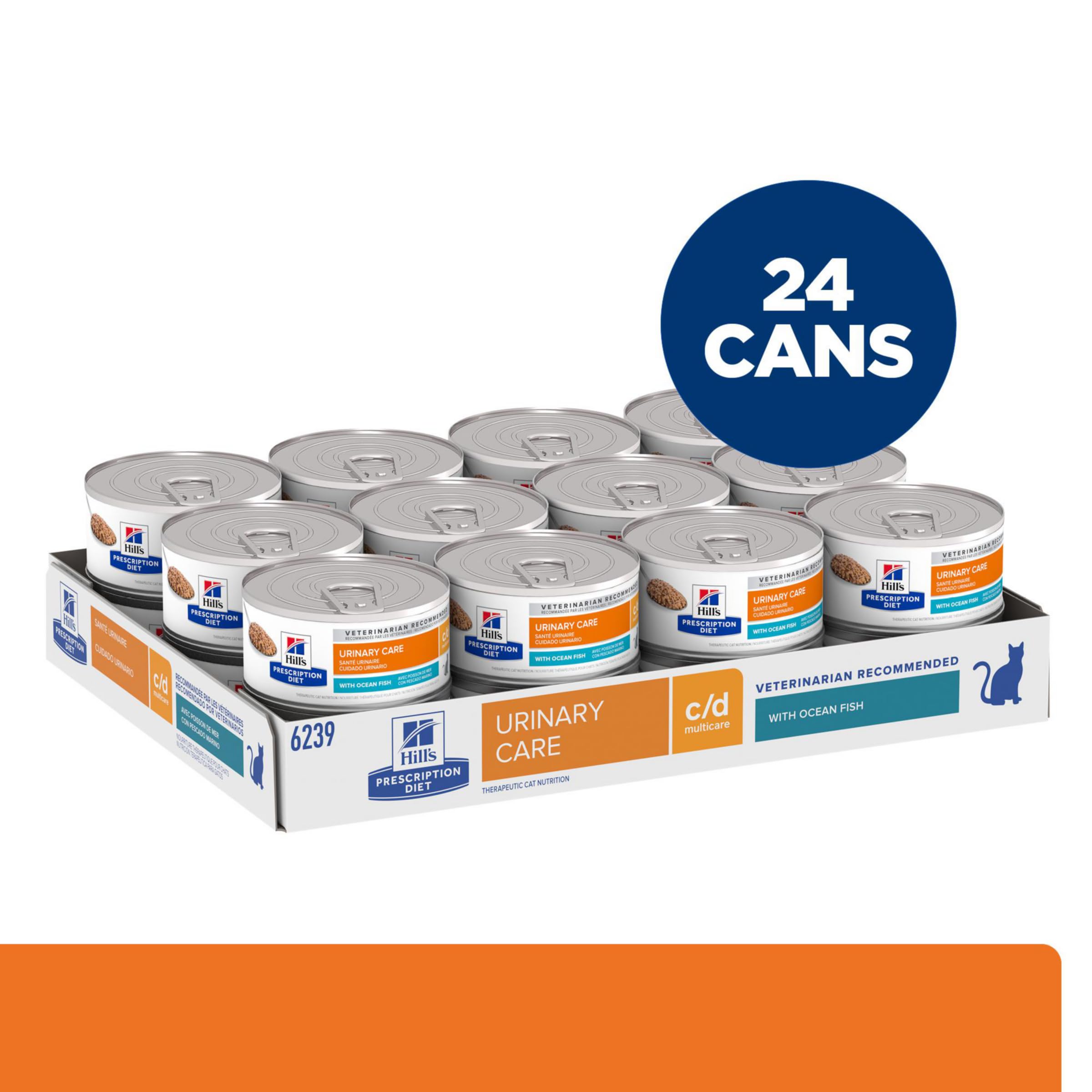 Etiqueta del producto Hill's c/d Multicare con información clínica