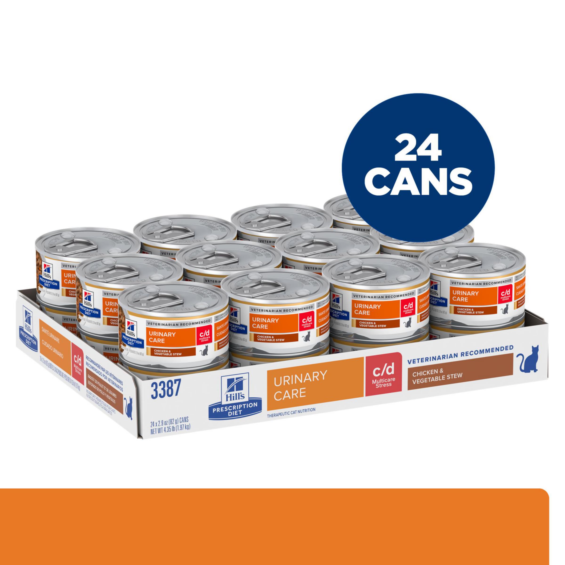 Lata de 2.9 oz Hill's c/d Multicare, guiso suave para gatos
