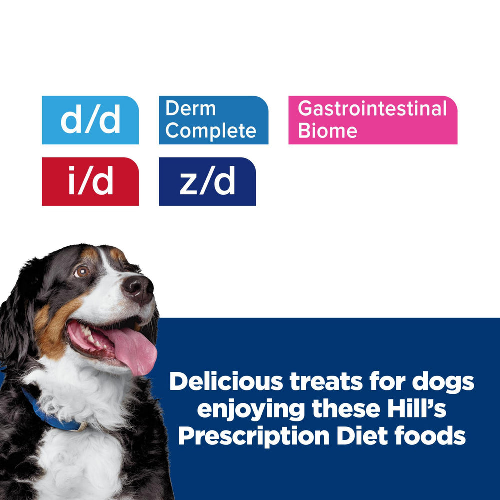 Hill's Prescription Diet Hypo friandises compatibles Derm, complément diététique harmonisé.