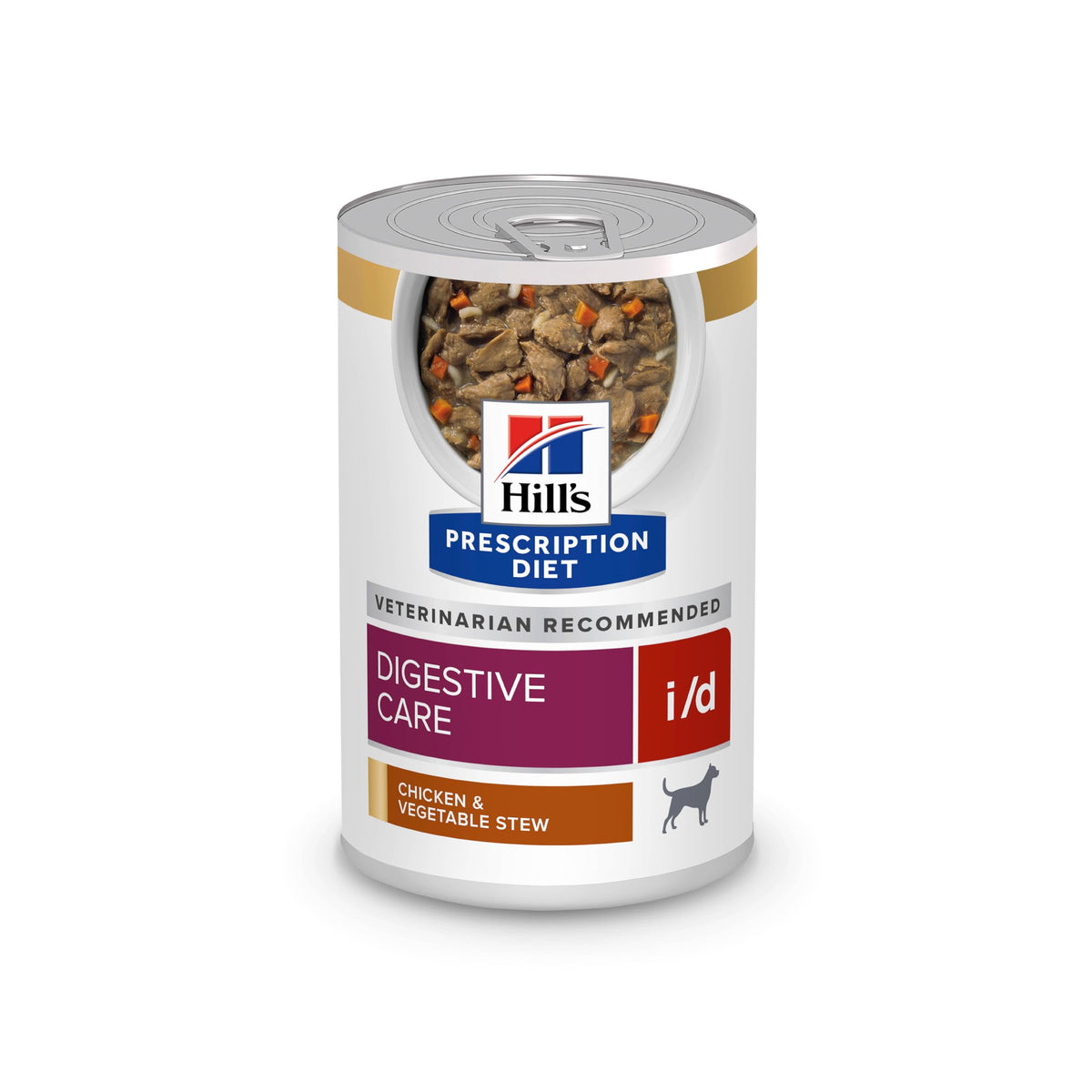 Hill's Prescription Diet i/d, lata digestiva para perros, apoya la digestión y absorción de nutrientes.