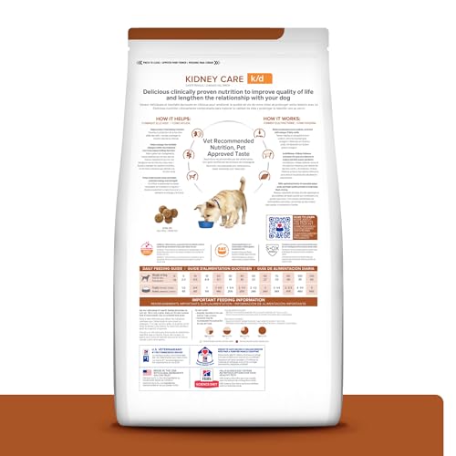 Hill's Prescription Diet k/d bolsa 8-5 libras, comodidad de almacenamiento