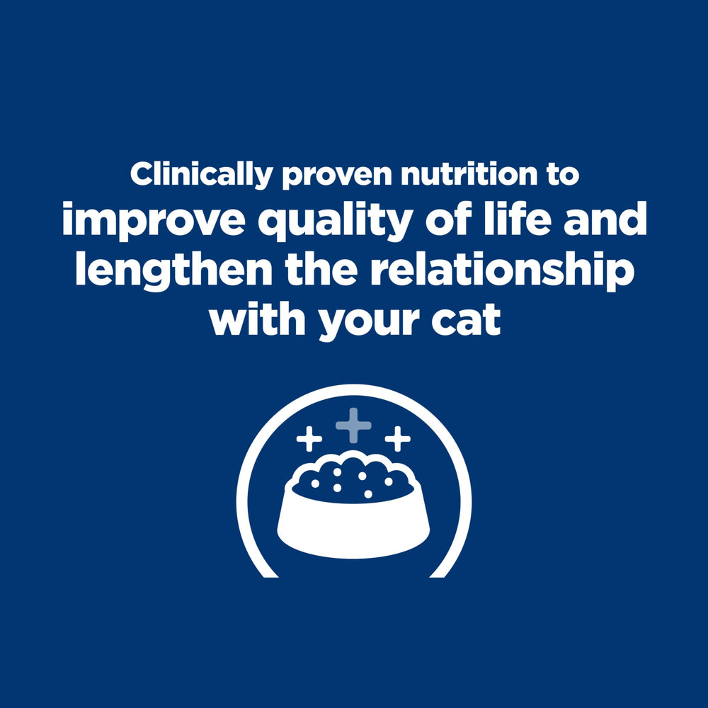 Textura cremosa de Hill's k/d, plato suave para gatos exigentes.