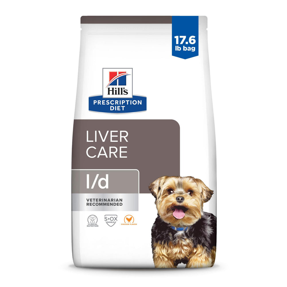 Hill's Prescription Diet l/d croquetas secas para perros con pollo; posible apoyo al higado