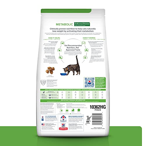 Bolsa de 4 lb Hill's Metabolic para gatos en estante