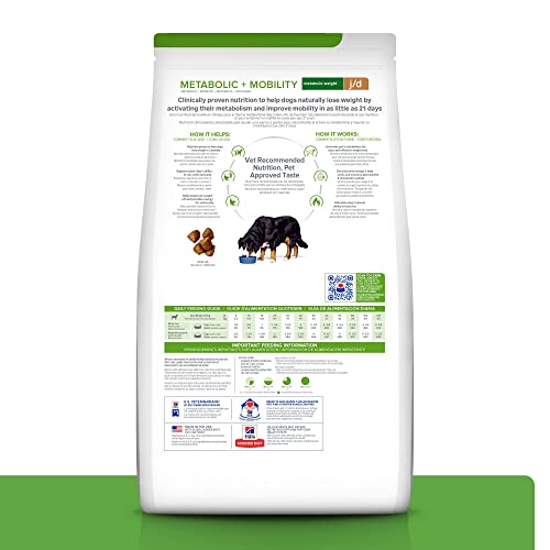Hill's Metabolic + Mobility: kibble detallado, sabor agradable para perros activos.