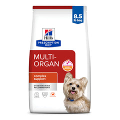 Hill's Prescription Diet Multi-Organ, comida seca de pollo para perros, apoyo a órganos.