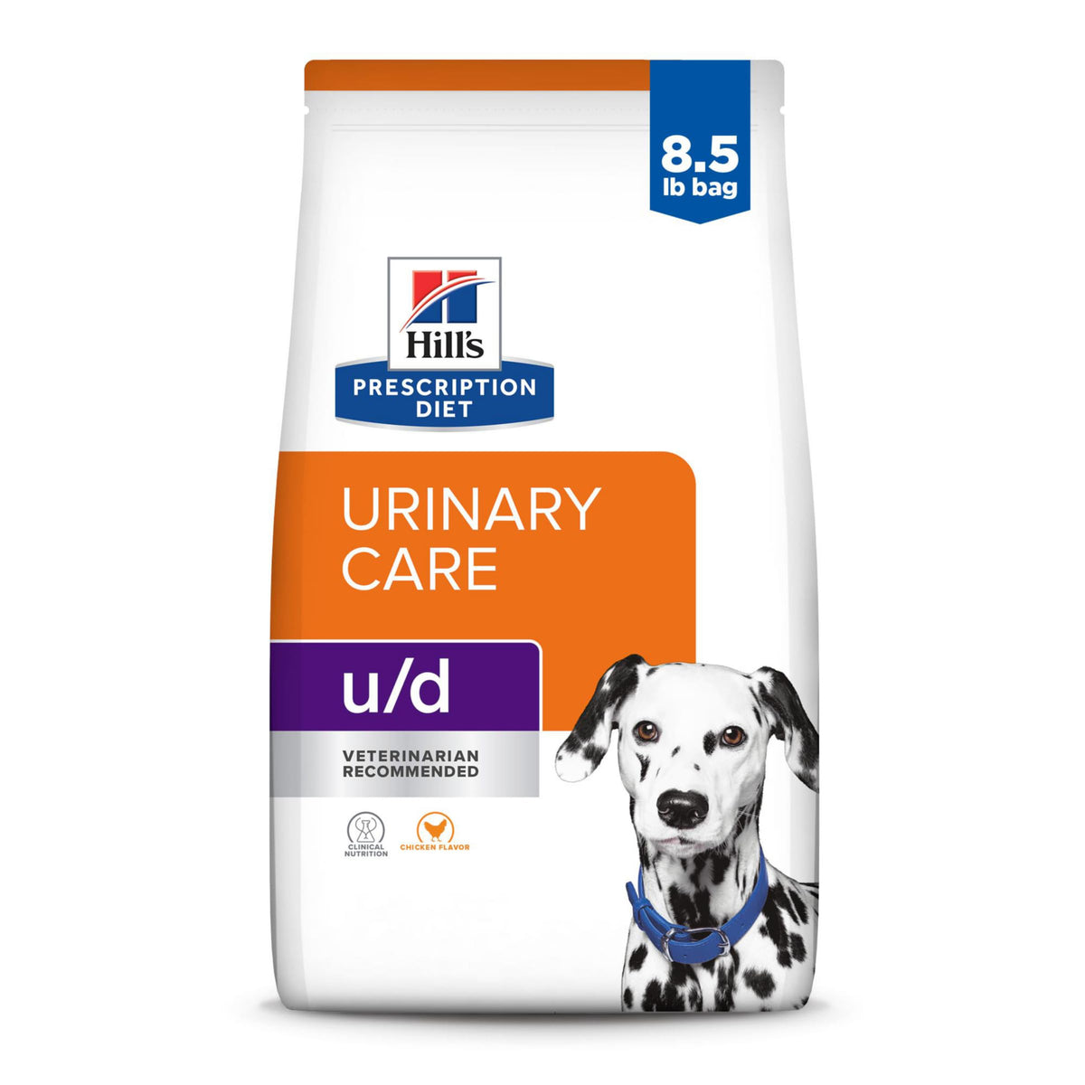 Hill's Prescription Diet ud bolsa-alimento-seco para perro con enfoque urinario y sabor a pollo.