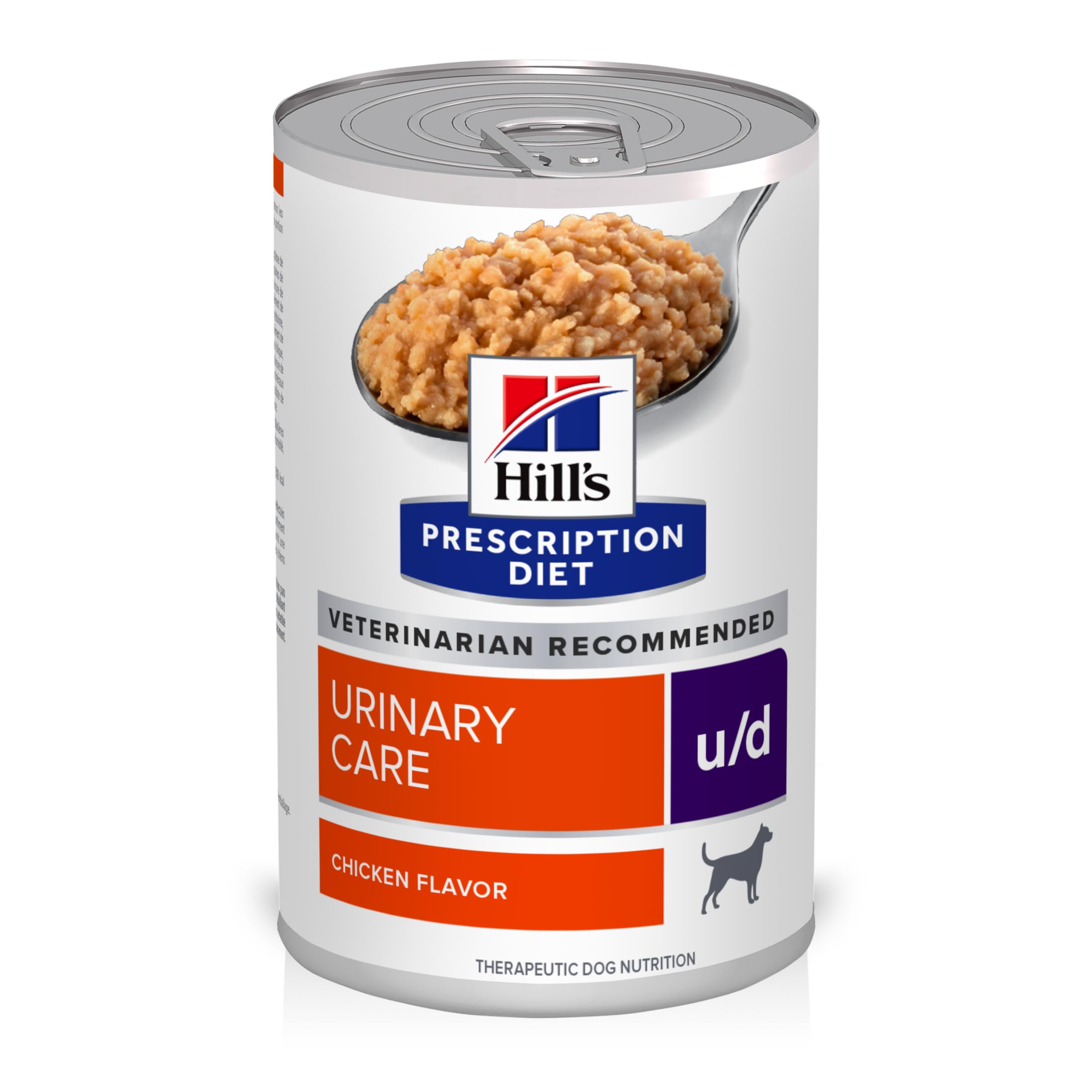 Hill's u/d, lata para perro, cuidado urinario con pollo.