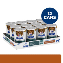 Hill's Prescription Diet w/d: fibra soluble e insoluble para soporte digestivo equilibrado.