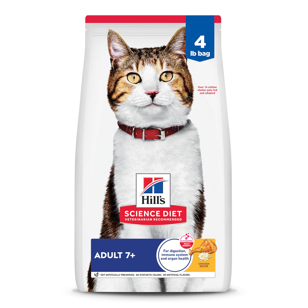 Hill's Science Diet Adult 7+ alimento seco con pollo para gato mayor, energía diaria