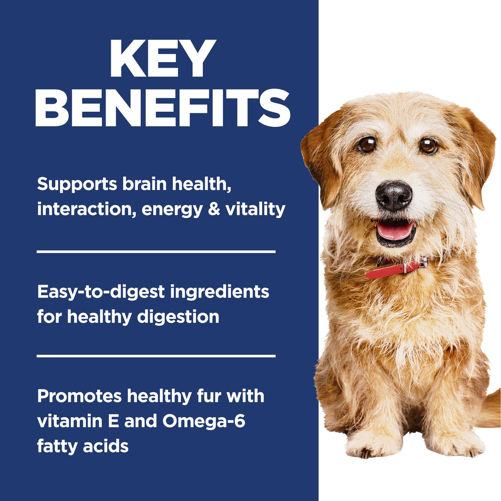 Hill's Science Diet Adult 7+ logo y resumen de recomendación veterinaria