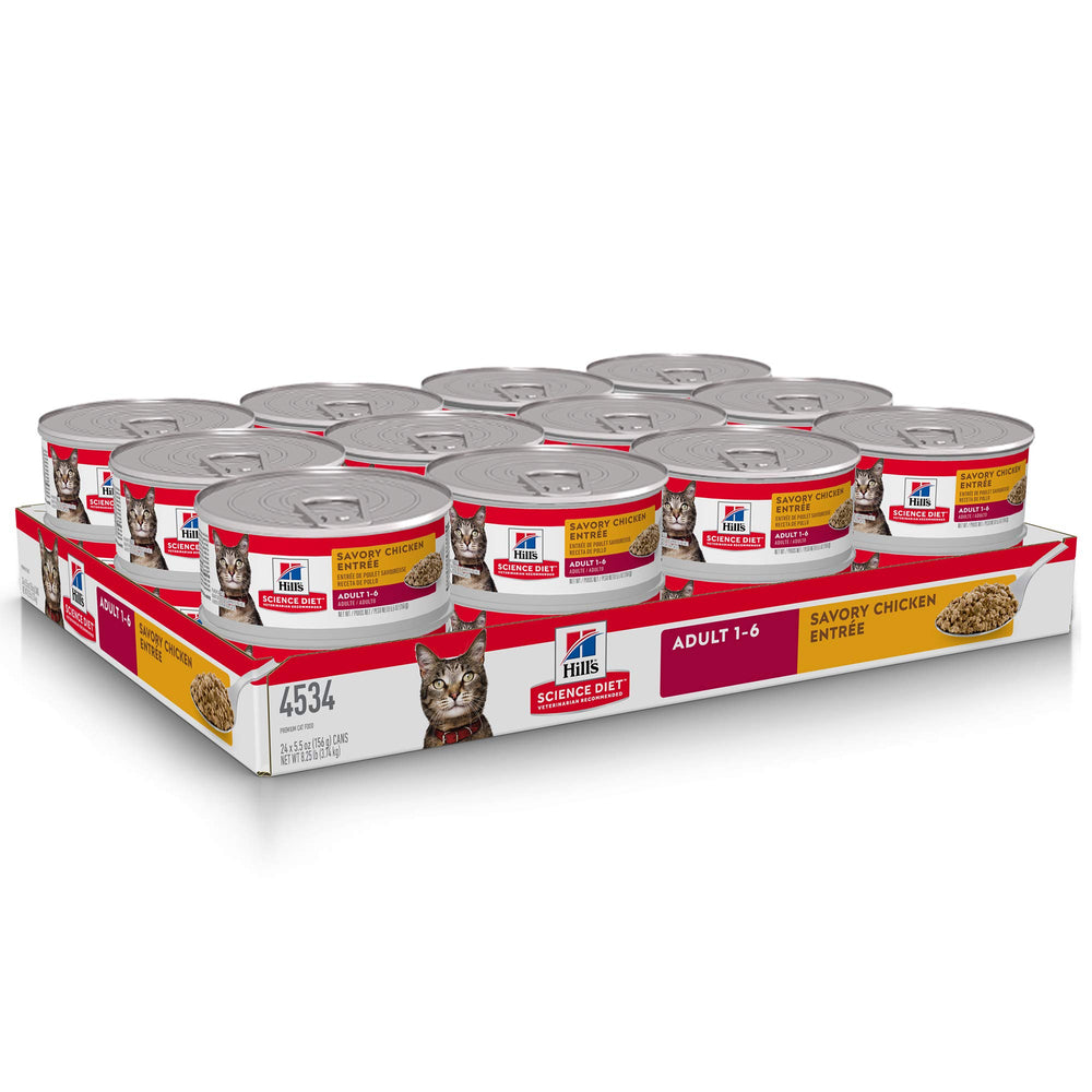 Hill's Science Diet Adulto 1-6 – contenido de la lata con trozos de pollo