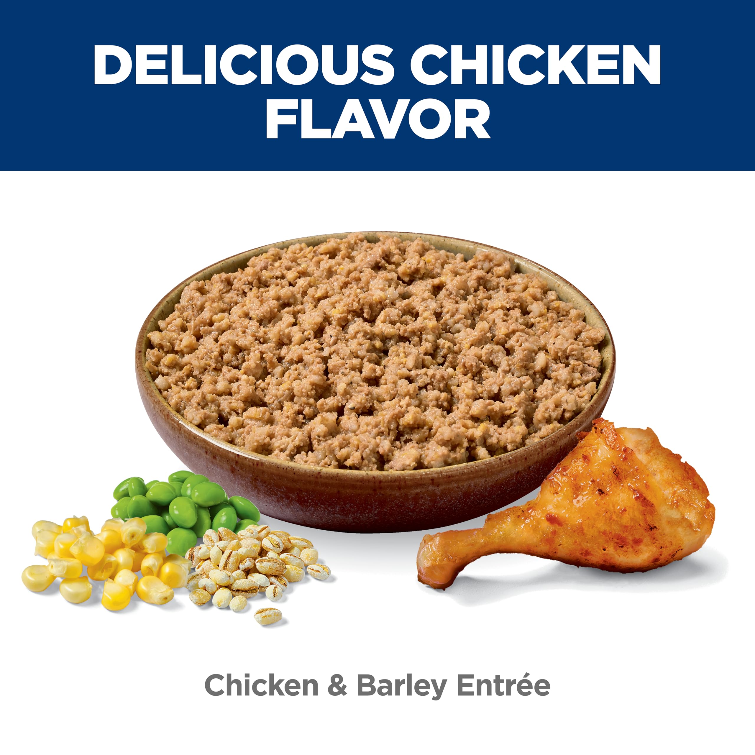 Latas de Hill's Science Diet Adult 1-6 con pollo y cebada, comida conveniente para cada comida.