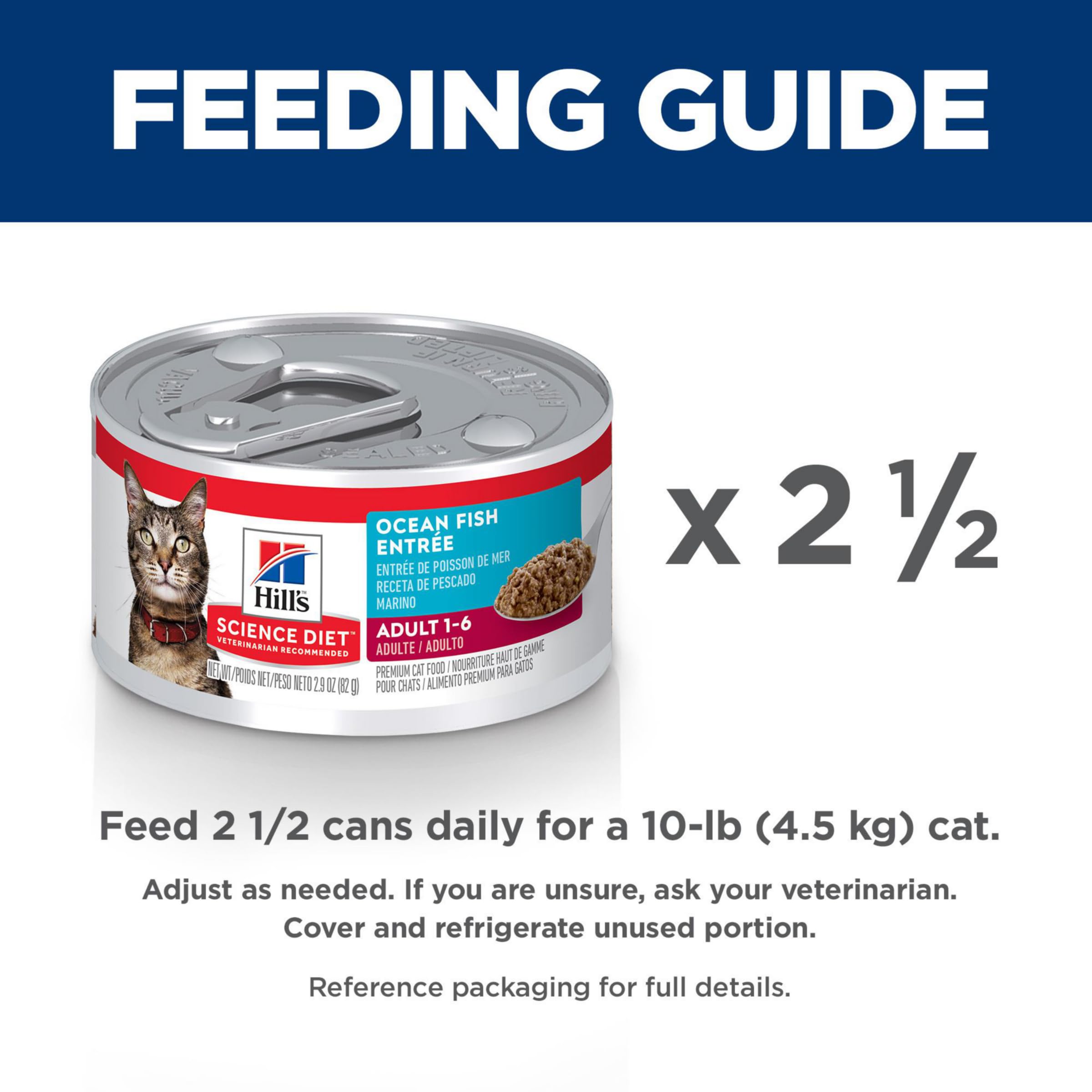 Hill's Science Diet lata recomendado por veterinarios para gatos adultos.